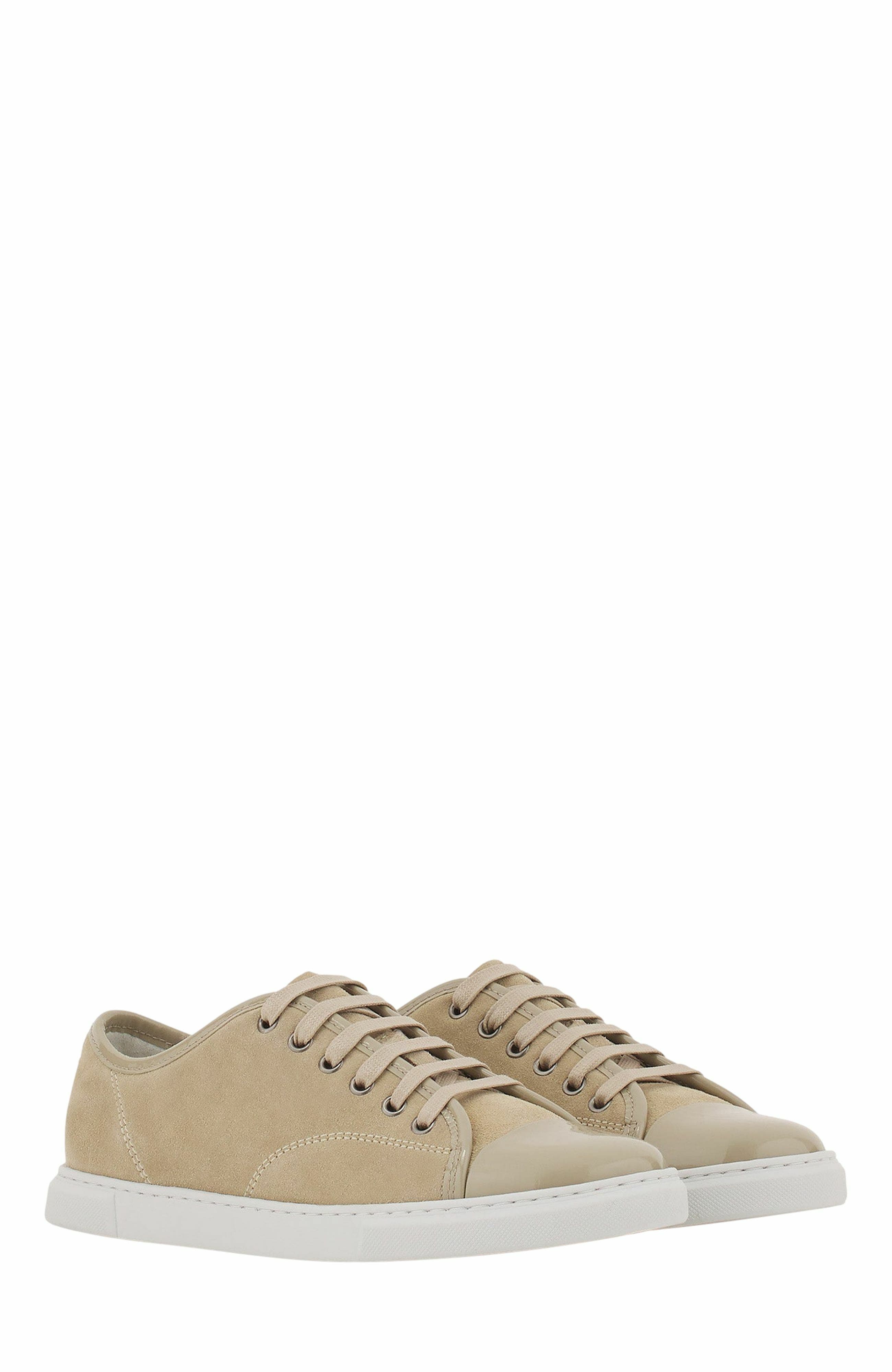 Lanvin Dbb1 Sneakers In Suede And Patent Leather For Women, Main, color, Lin