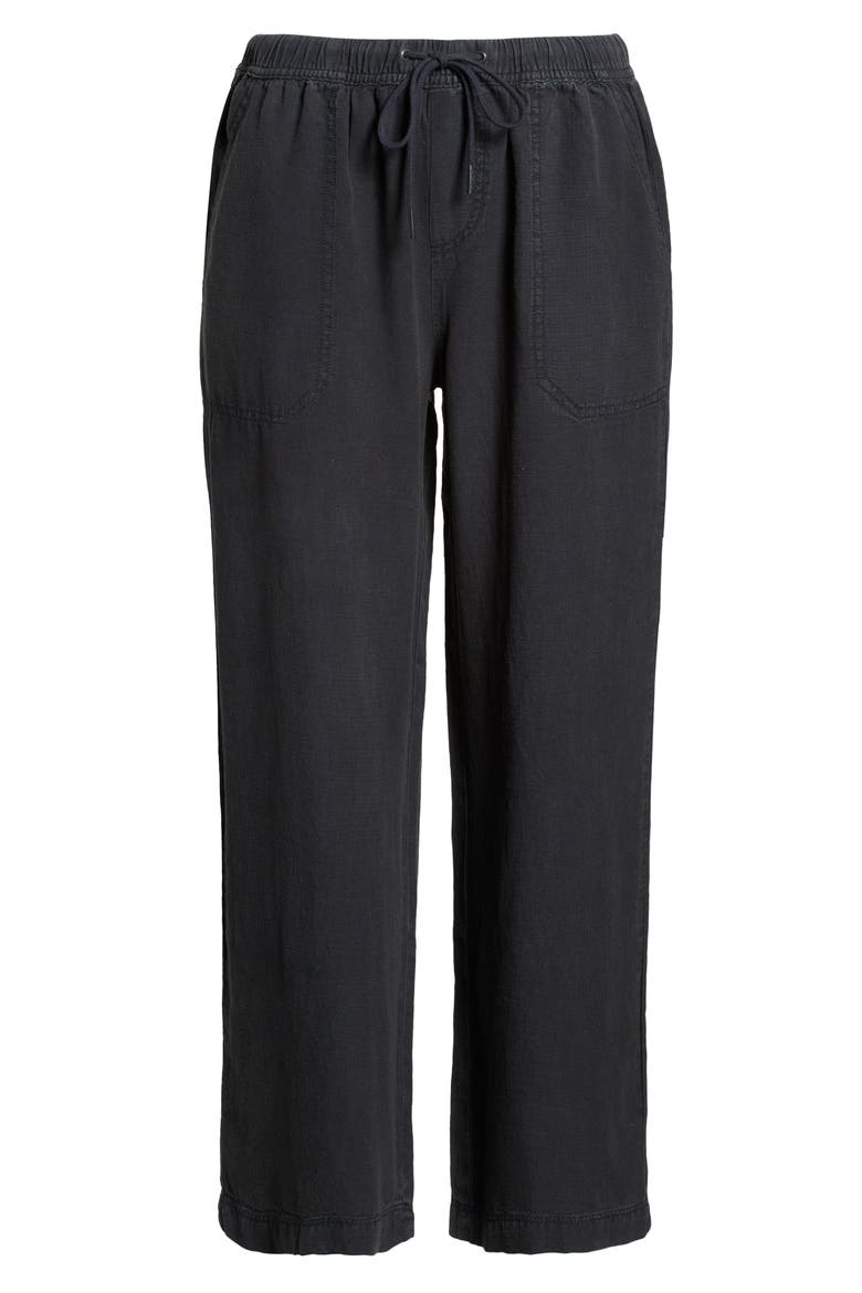 Angie Crop Wide Leg Pants, Alternate, color, BLACK