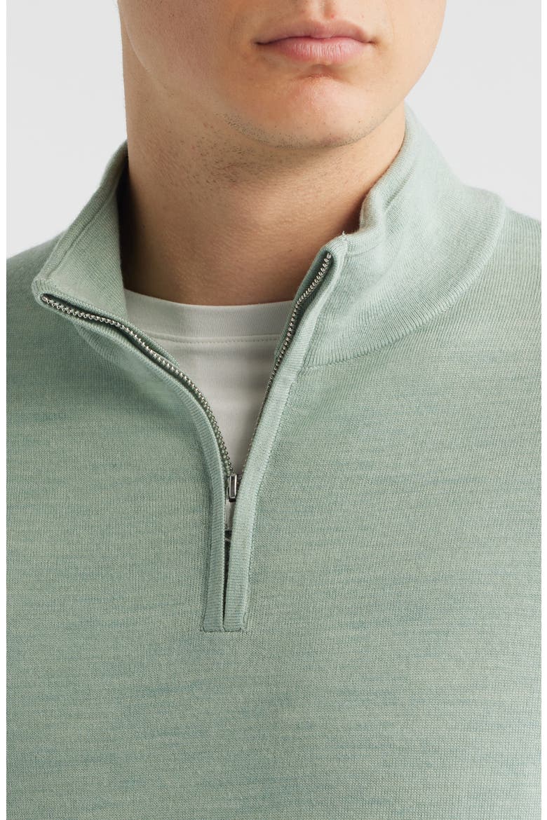 Blackhall Wool Quarter Zip Sweater, Alternate, color, SAGE GREEN MELANGE