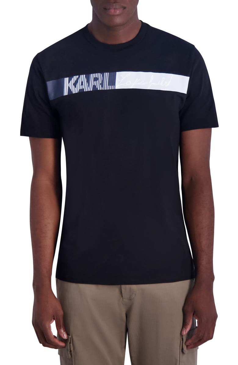 KARL LAGERFELD PARIS Logo Graphic T-Shirt, Main, color,