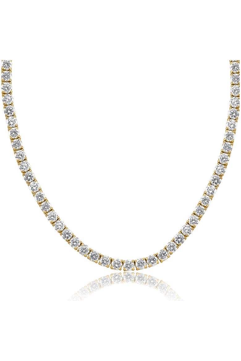 29 Ct Diamond Tennis Necklace 14K Gold 15" Lab Grown, Main, color, 14k Yellow Gold