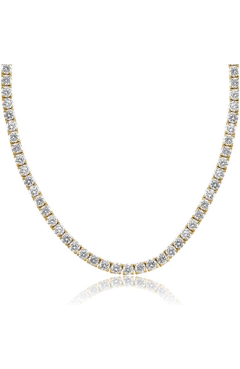 Bliss Diamond 29 Ct Diamond Tennis Necklace 14K Gold 16" Lab Grown, Main, color, 14K Yellow Gold