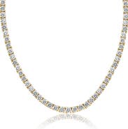 Bliss Diamond 29 Ct Diamond Tennis Necklace 14K Gold 16" Lab Grown