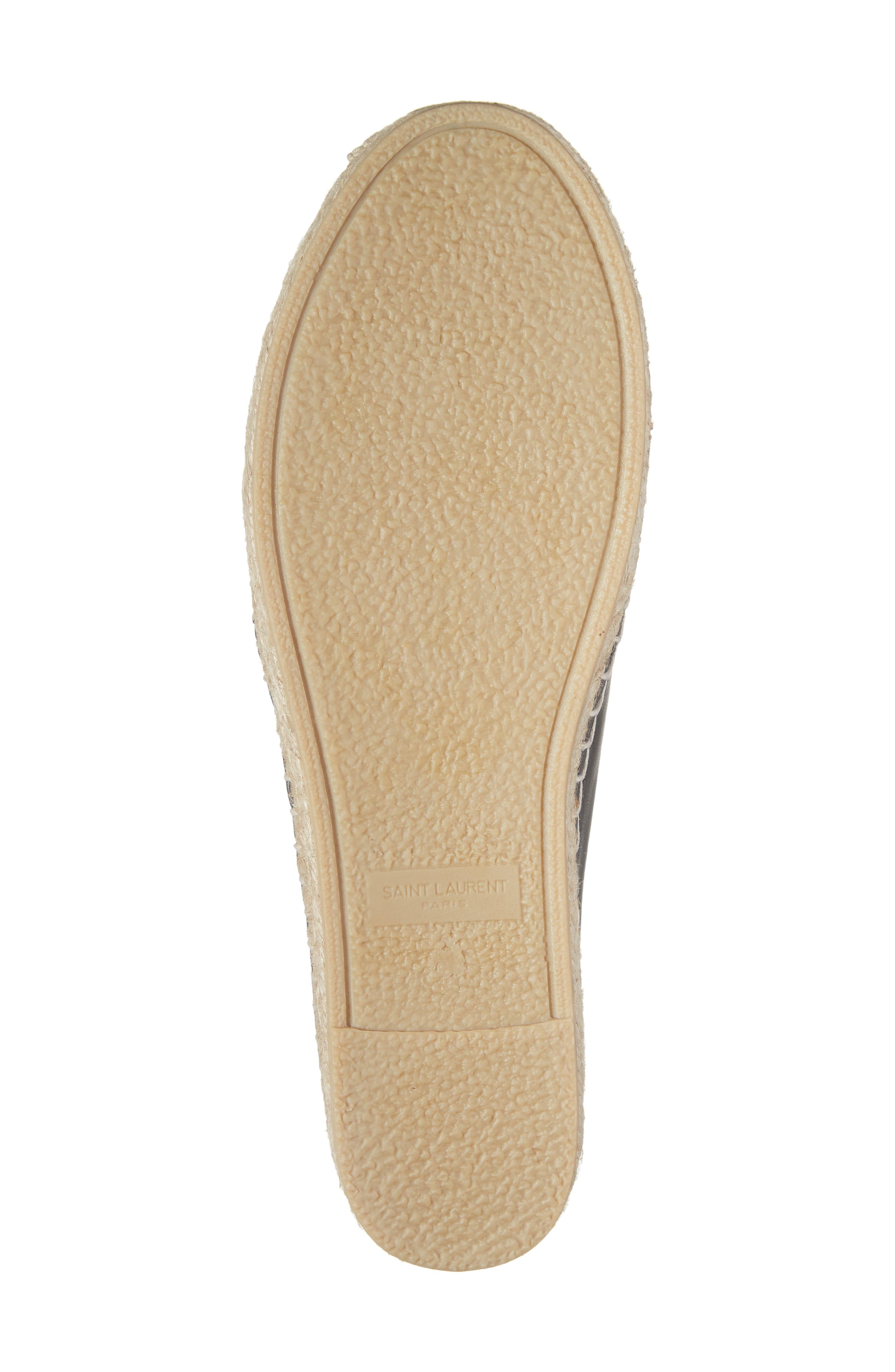 Saint Laurent Logo Espadrille Flat, Alternate, color, 1000 Nero