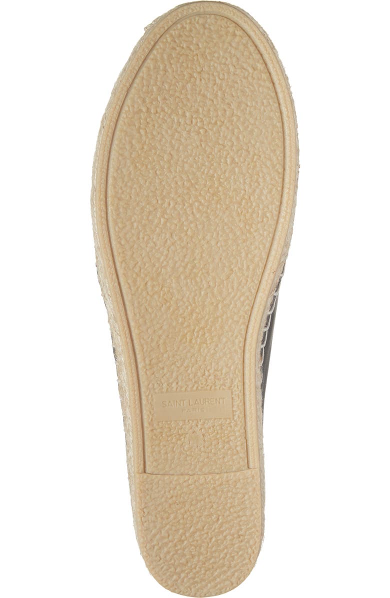 Saint Laurent Logo Espadrille Flat, Alternate, color, 1000 Nero