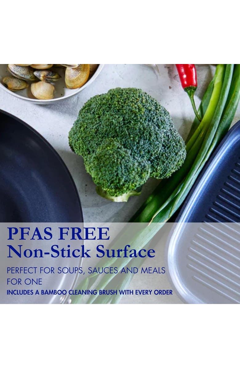 Blu. 2.7QT Nonstick Sauce Pan with Lid, Alternate, color, Black