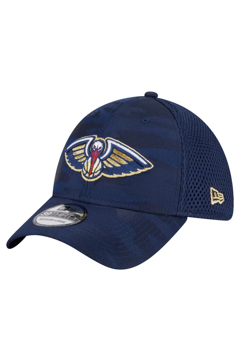 Men's New Era  Navy New Orleans Pelicans Subtle Camo 39THIRTY Flex Hat, Main, color, Navy