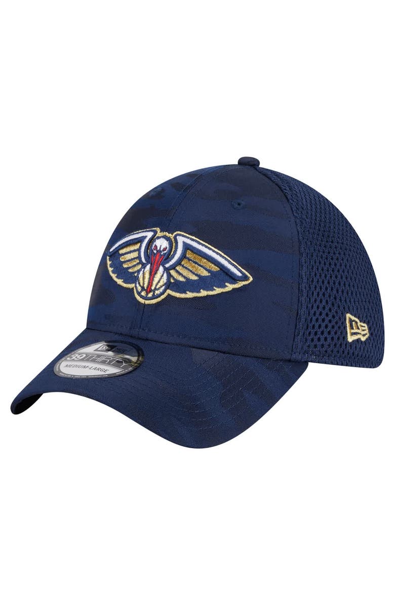 New Era Men's New Era Navy New Orleans Pelicans Subtle Camo 39THIRTY Flex Hat, Main, color, Navy