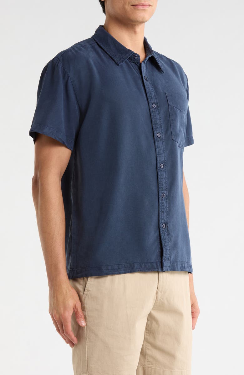 Brixton Cooling Comfort Short Sleeve Button-Up Shirt, Alternate, color, Midnight Navy