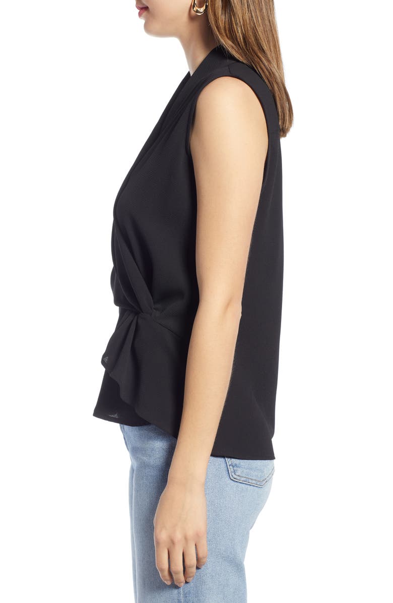 Halogen<sup>®</sup> Draped Sleeveless V-Neck Blouse, Alternate, color, 