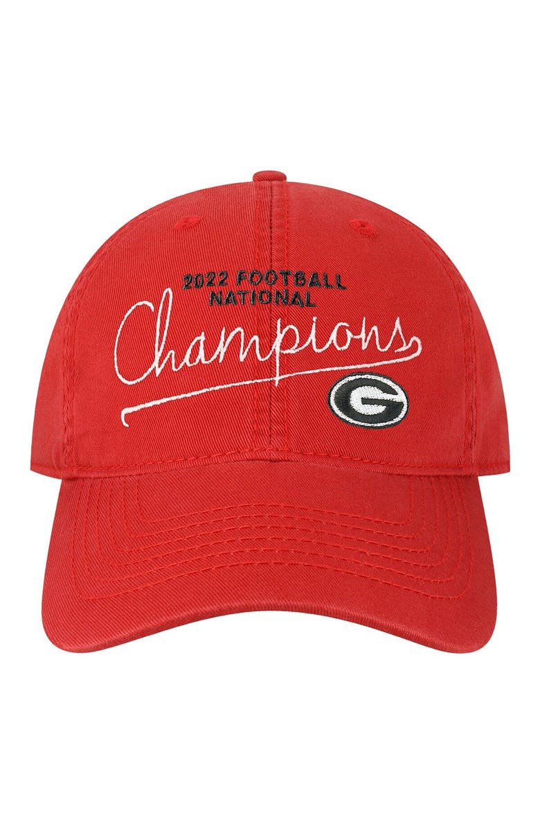 LEGACY ATHLETIC Men's Legacy Athletic Red Georgia Bulldogs College Football Playoff 2022 National Champions Adjustable Hat, Alternate, color, Red