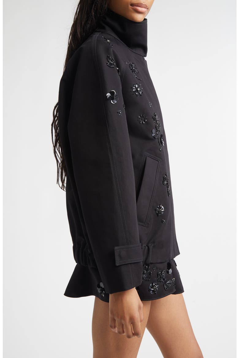 Journey Short Trench Coat, Alternate, color, BLACK
