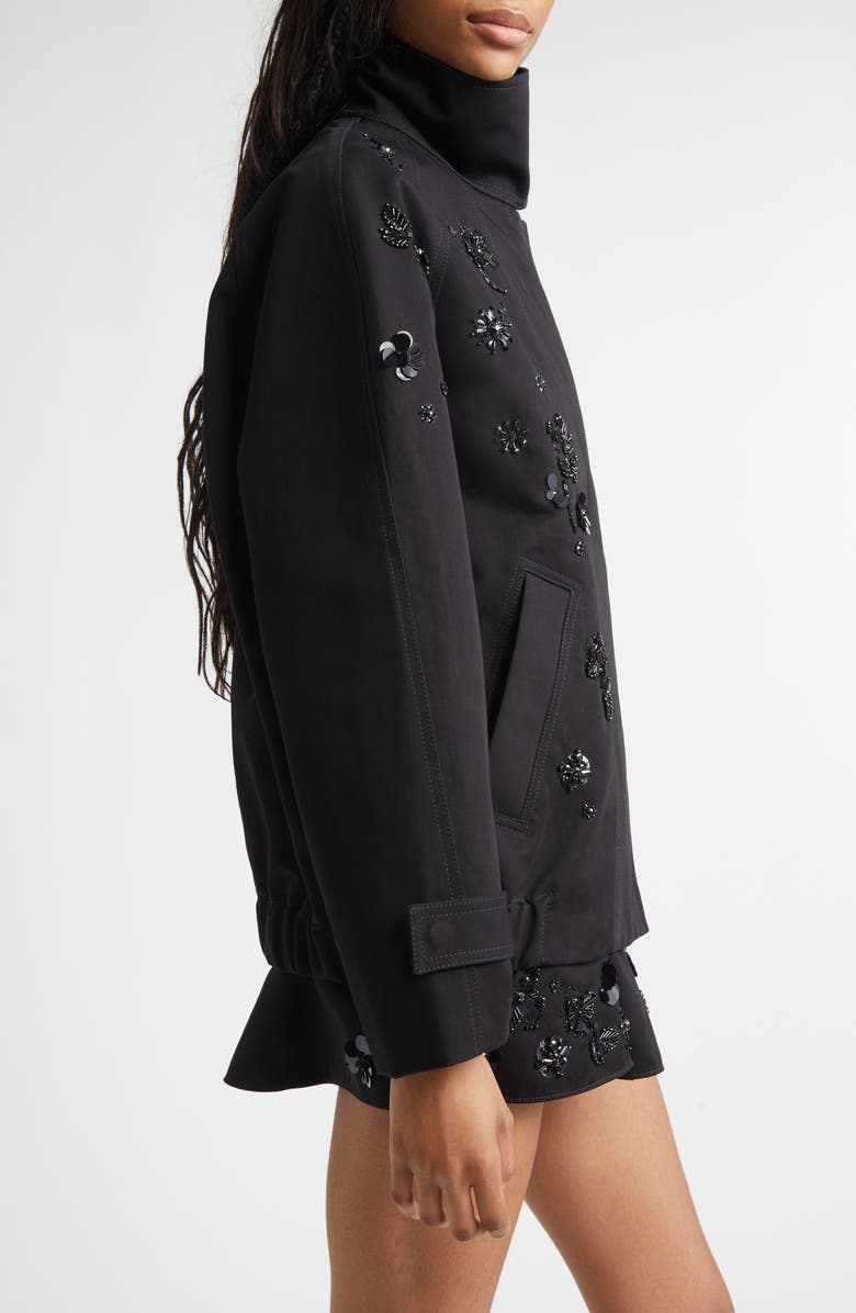 Golden Goose Journey Short Trench Coat, Alternate, color, Black