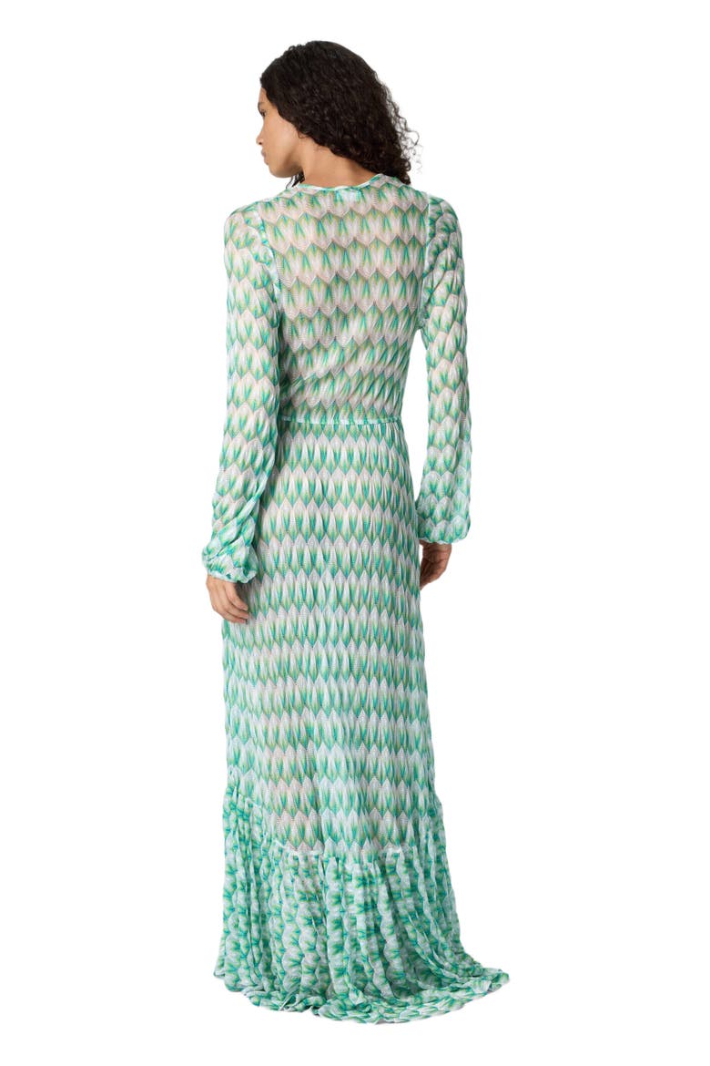 Cover-up In Viscose With Floral Pattern And Long Sleeves, Alternate, color, Multicoloured