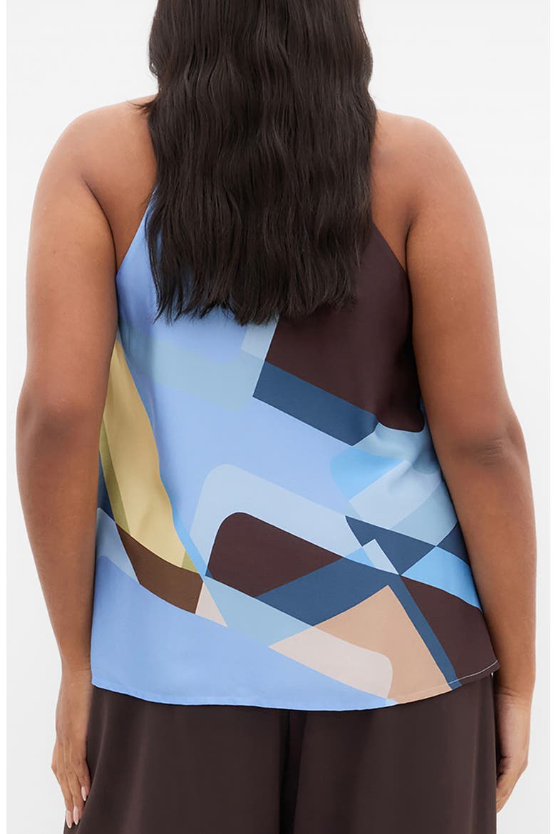 Chloe Print Cowl Neck Sleeveless Top, Alternate, color, BLUE ABSTRACT