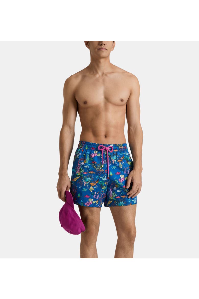 Stretch Short Swim Trunks, Main, color, Palace Blue