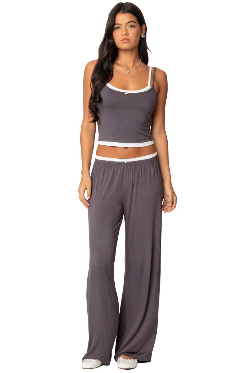 EDIKTED Elsa Layered Camisole, Alternate, color, Gray