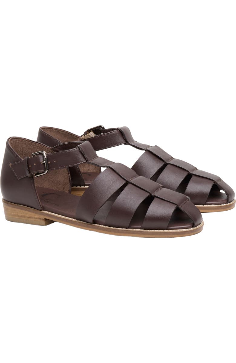 Celtic & Co. Minimal Fisherman's Sandal, Main, color, Chocolate