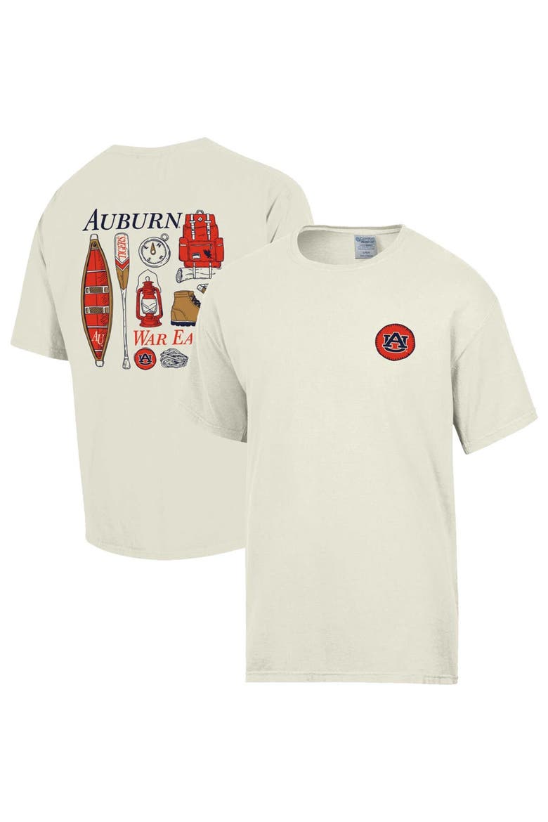 Men's Comfort Wash Cream Auburn Tigers Camping Trip T-Shirt, Main, color, Cream