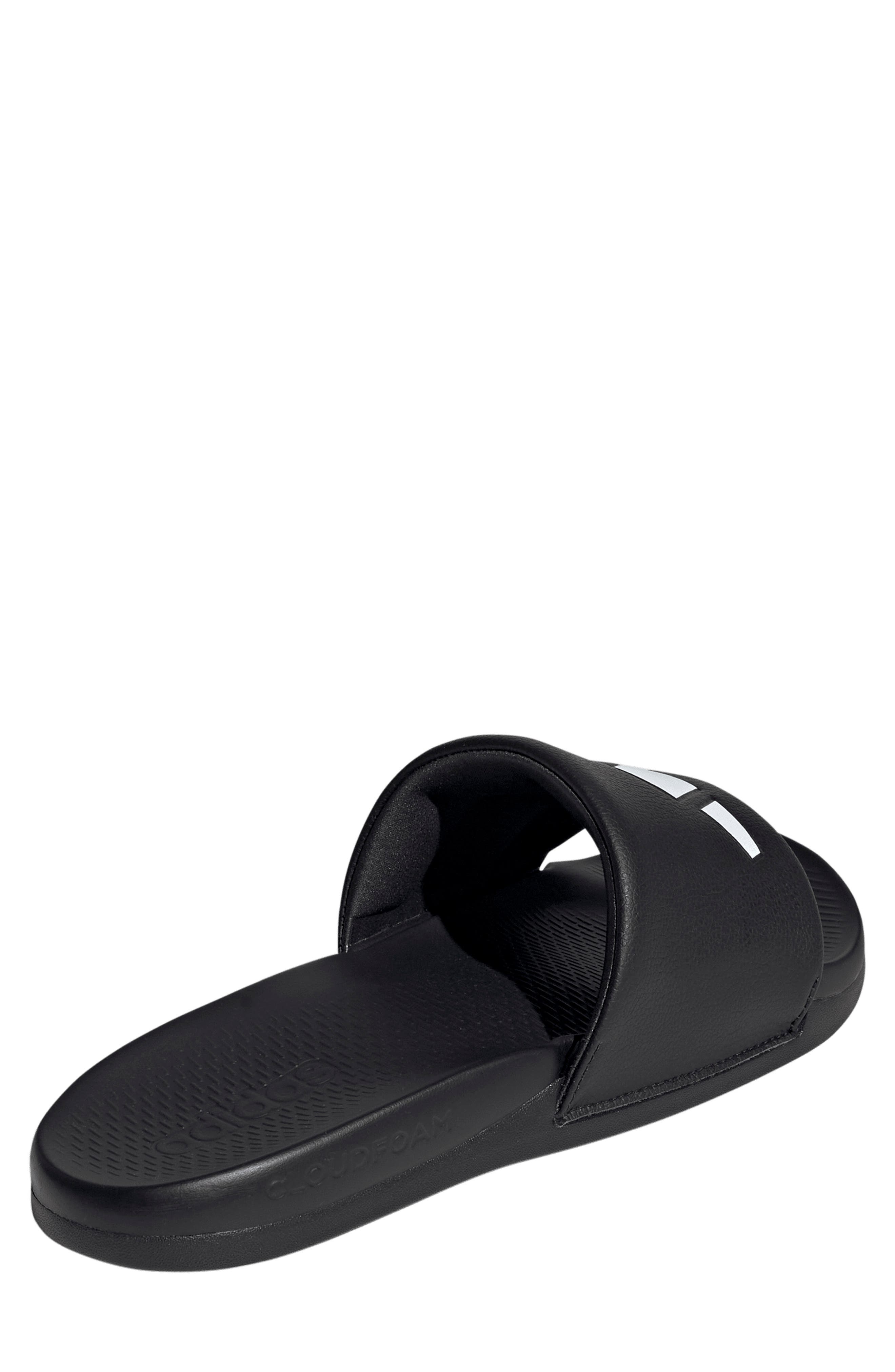 adidas Gender Inclusive Adilette Comfort 2.0 Slide Sandal, Alternate, color, Black/ White/ Black