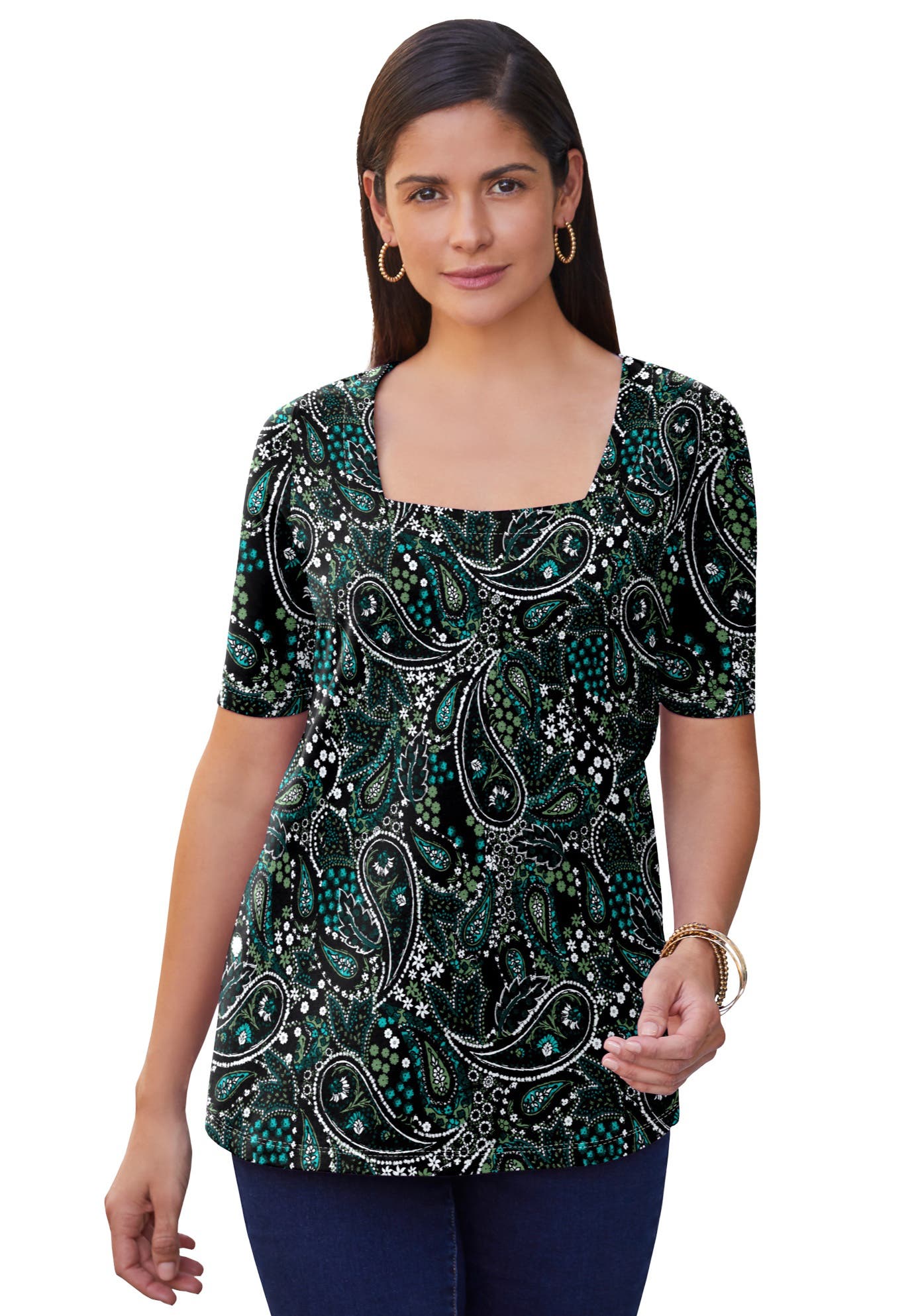 EMERALD GREEN GARDEN PAISLEY