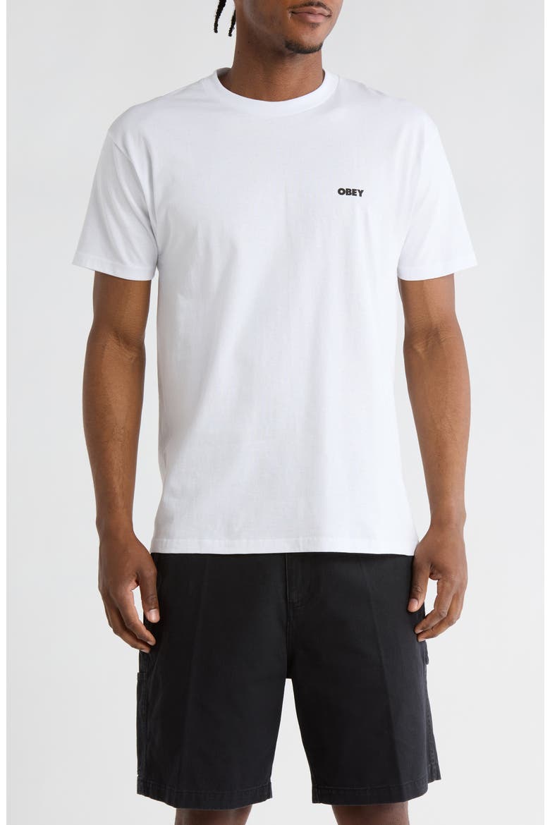 Peace Target Graphic T-Shirt, Main, color, WHITE