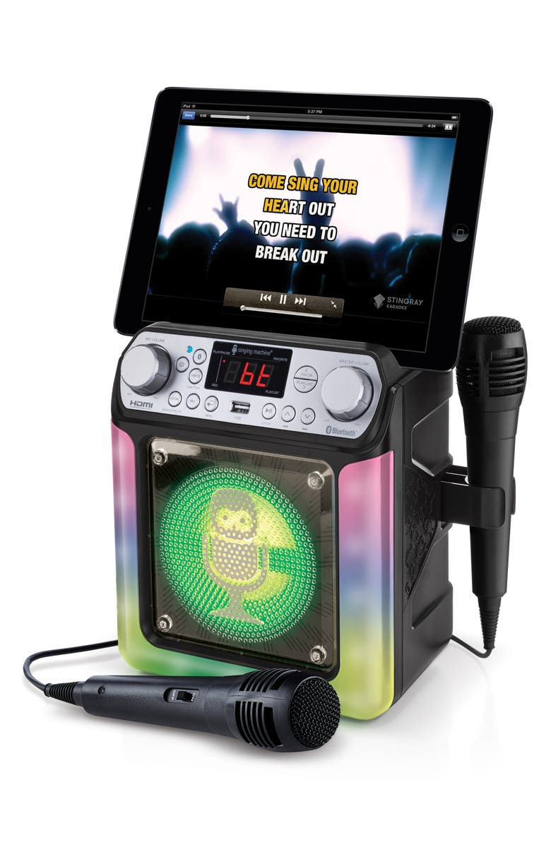 Singing Machine Groove Mini Karaoke Player with Two Microphones, Alternate, color,