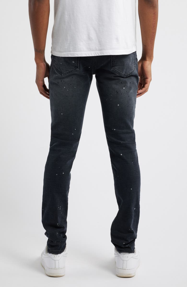 PURPLE BRAND Reflective Paint Rip & Repair Jeans, Alternate, color, Black