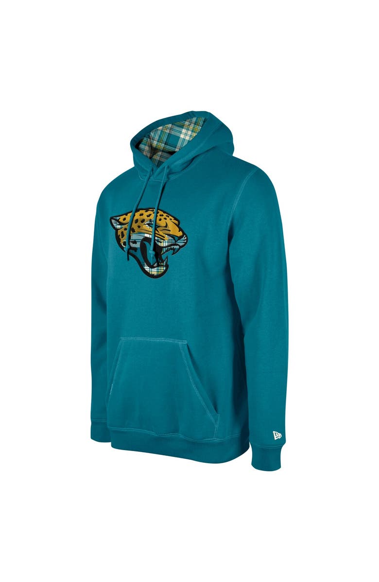 New Era Men's New Era Teal Jacksonville Jaguars 3rd Down Plaid Pullover Hoodie, Alternate, color, Teal