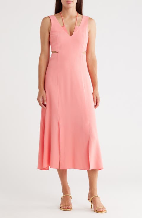 Dibea Cutout Flare Maxi Dress