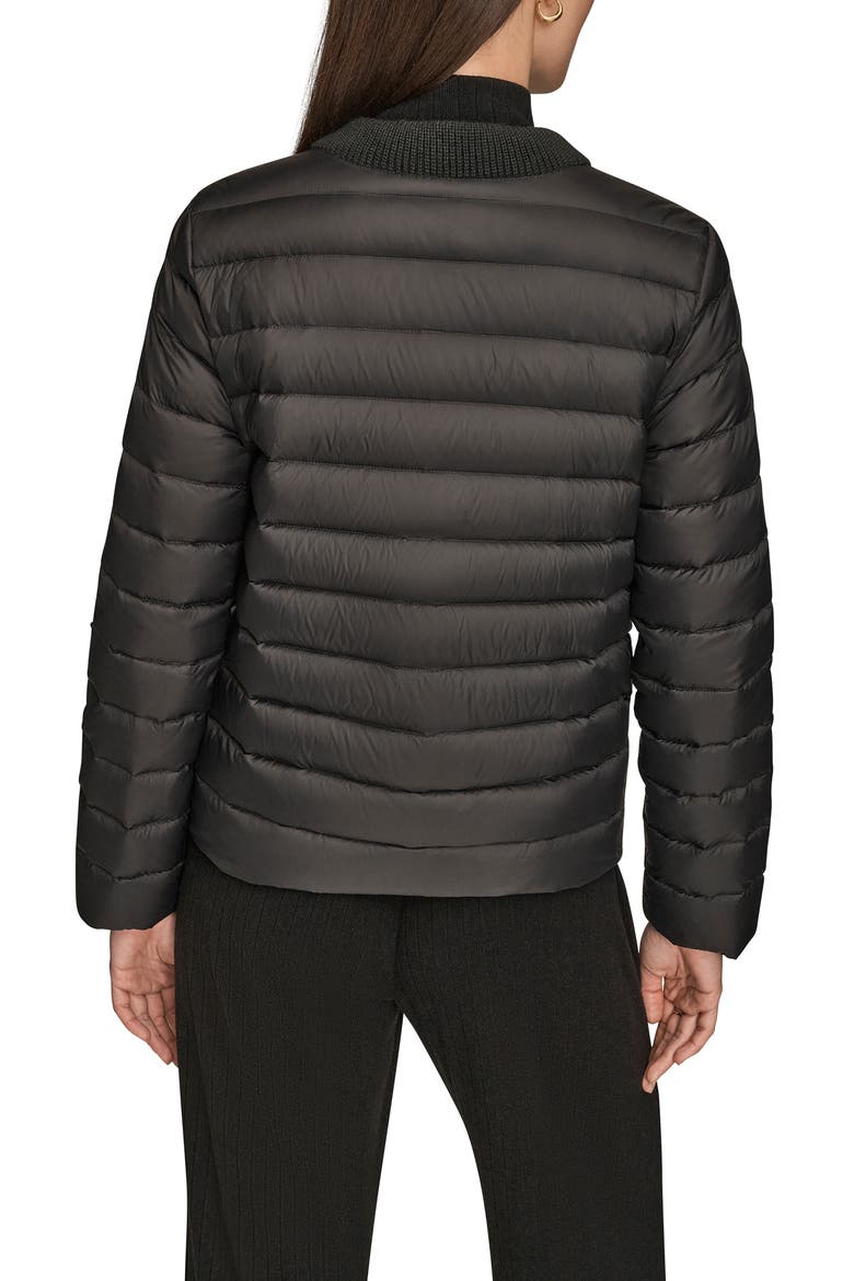 Nylon Down Jacket, Alternate, color, BLACK
