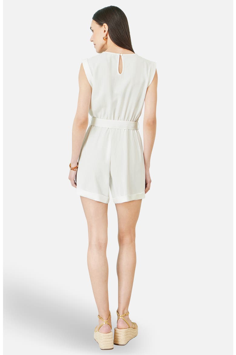 Utility Style Playsuit, Alternate, color, White