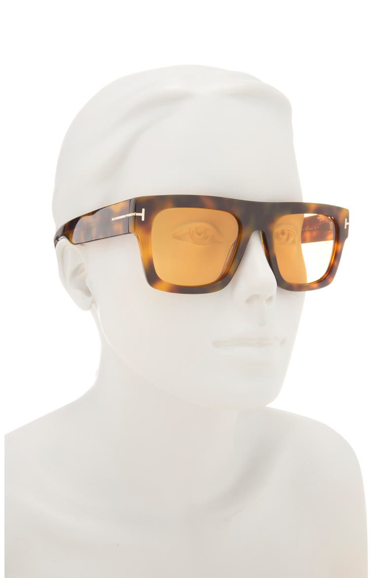 53mm Square Sunglasses, Alternate, color, HAVANA / OTHER / BROWN