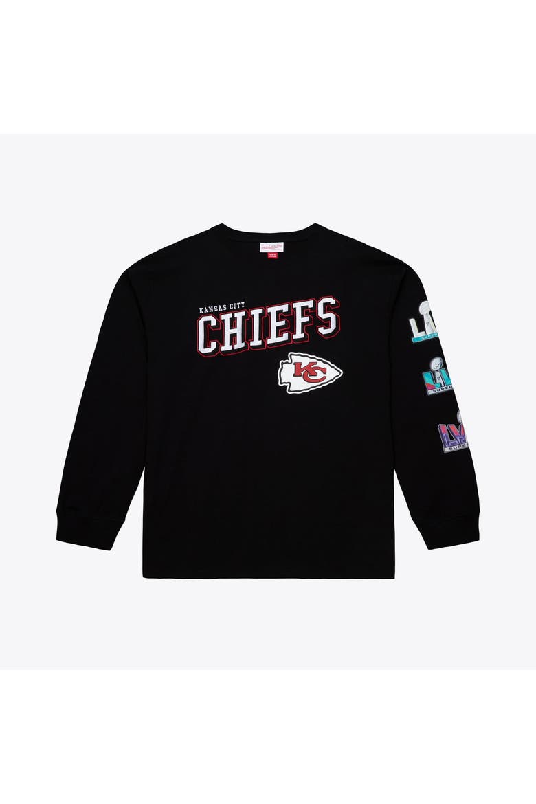 Men's Mitchell & Ness  Black Kansas City Chiefs Big & Tall Training Camp Long Sleeve T-Shirt, Main, color, Black