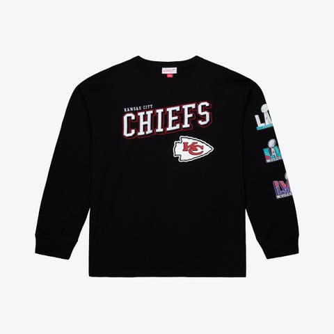 Men's Mitchell & Ness Black Kansas City Chiefs Big & Tall Training Camp Long Sleeve T-Shirt