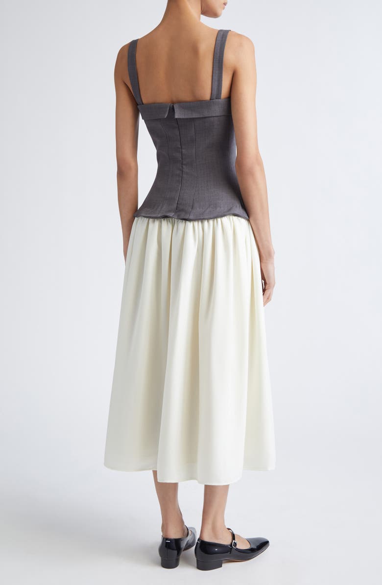 Stine Goya Mixed Media Corset Dress, Alternate, color, Melange Grey / Cream