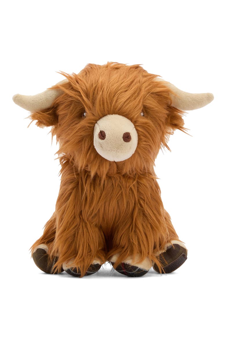 Highland Cow Dog Toy, Alternate, color, BROWN/ CLASSIC