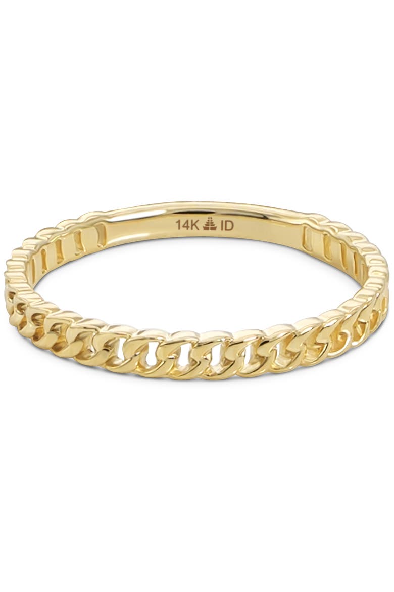 Cuban Link Ring in 14K Gold, Main, color, Yellow Gold