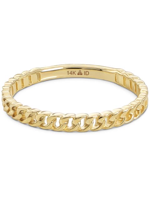 Cuban Link Ring in 14K Gold