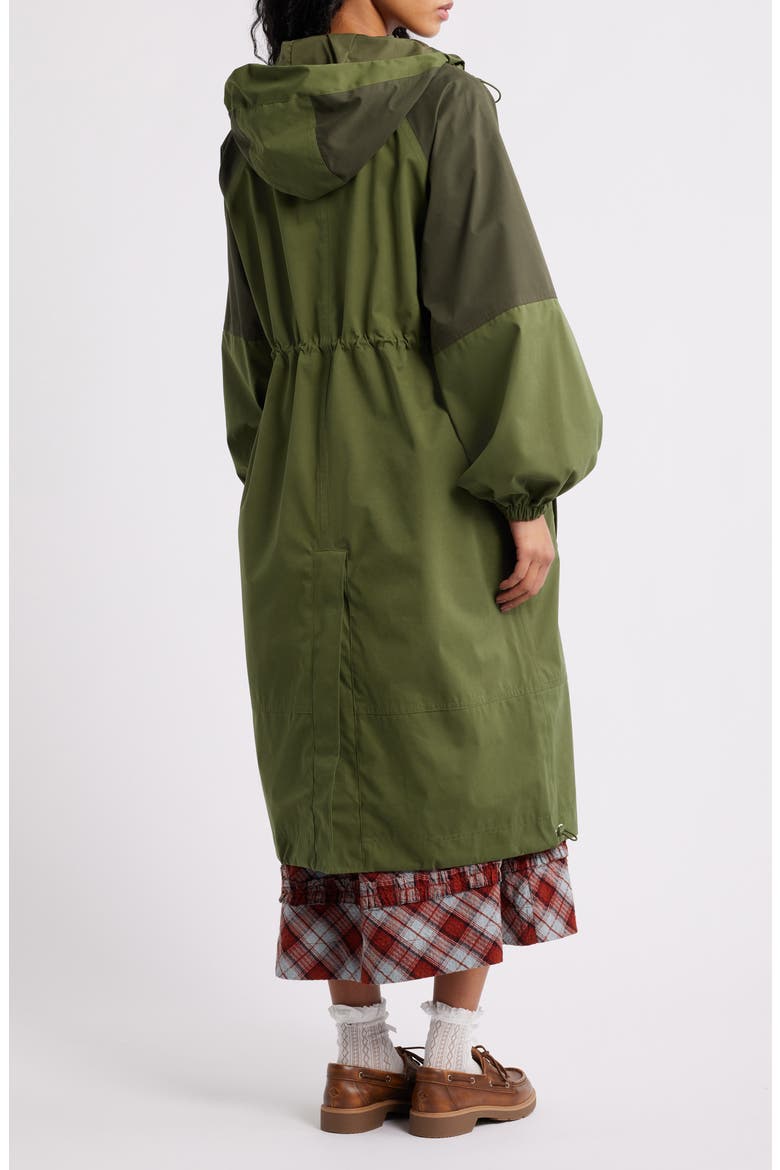 Logan Hooded Raincoat, Alternate, color, FORREST