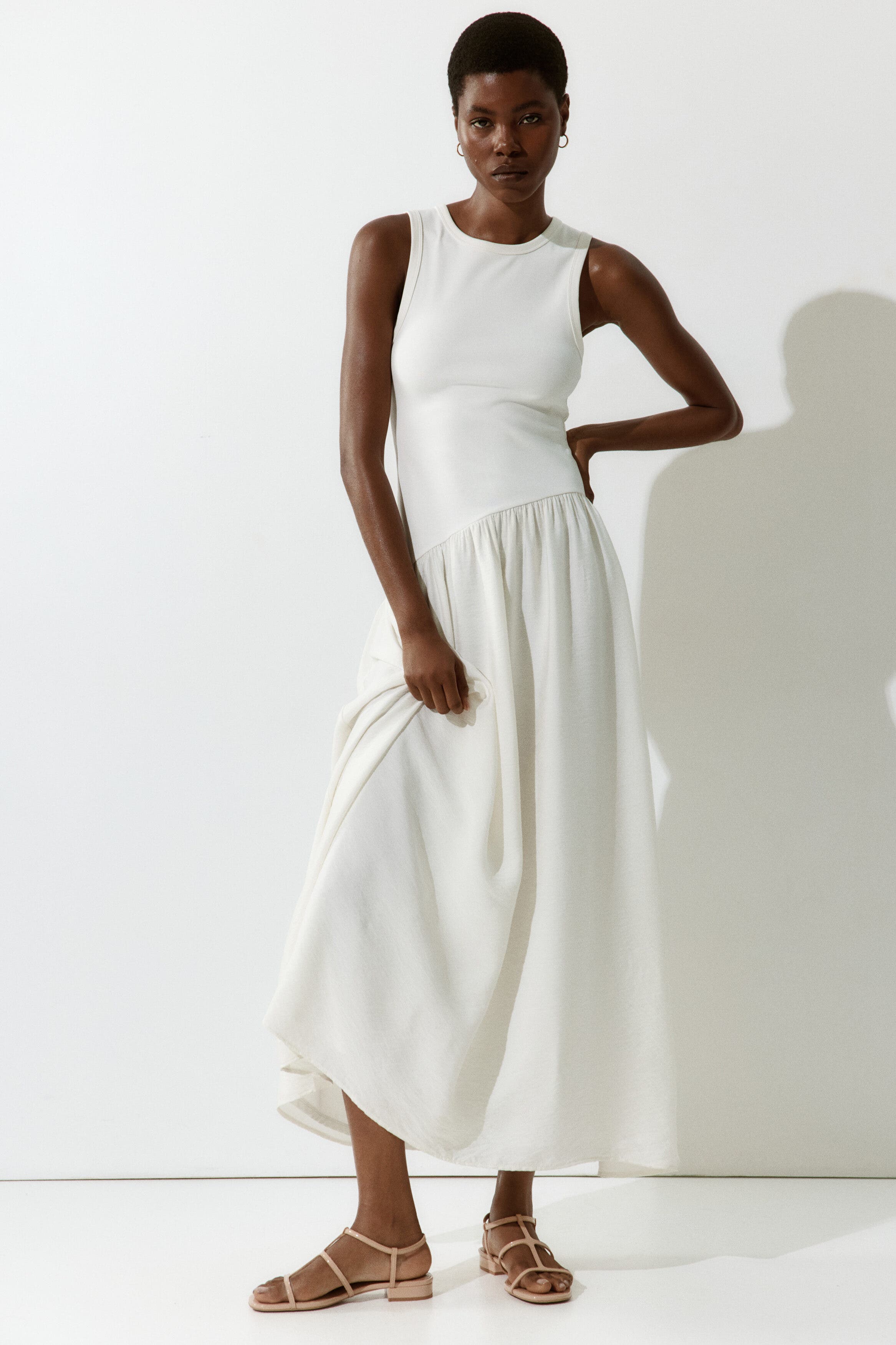 H&M Strappy Sandals, Alternate, color, Beige