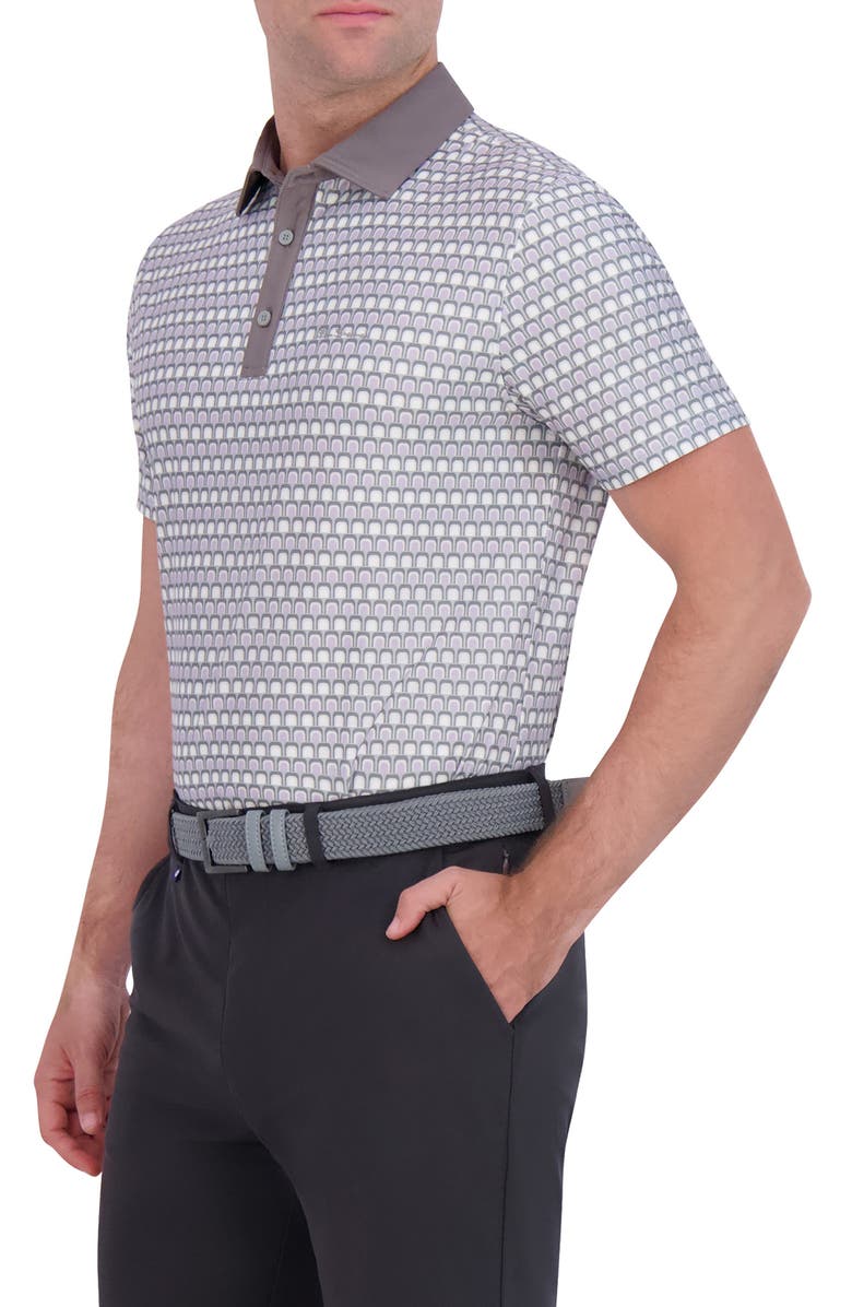 Ben Sherman Retro Geo Tech Jersey Sports Polo, Alternate, color, Grey