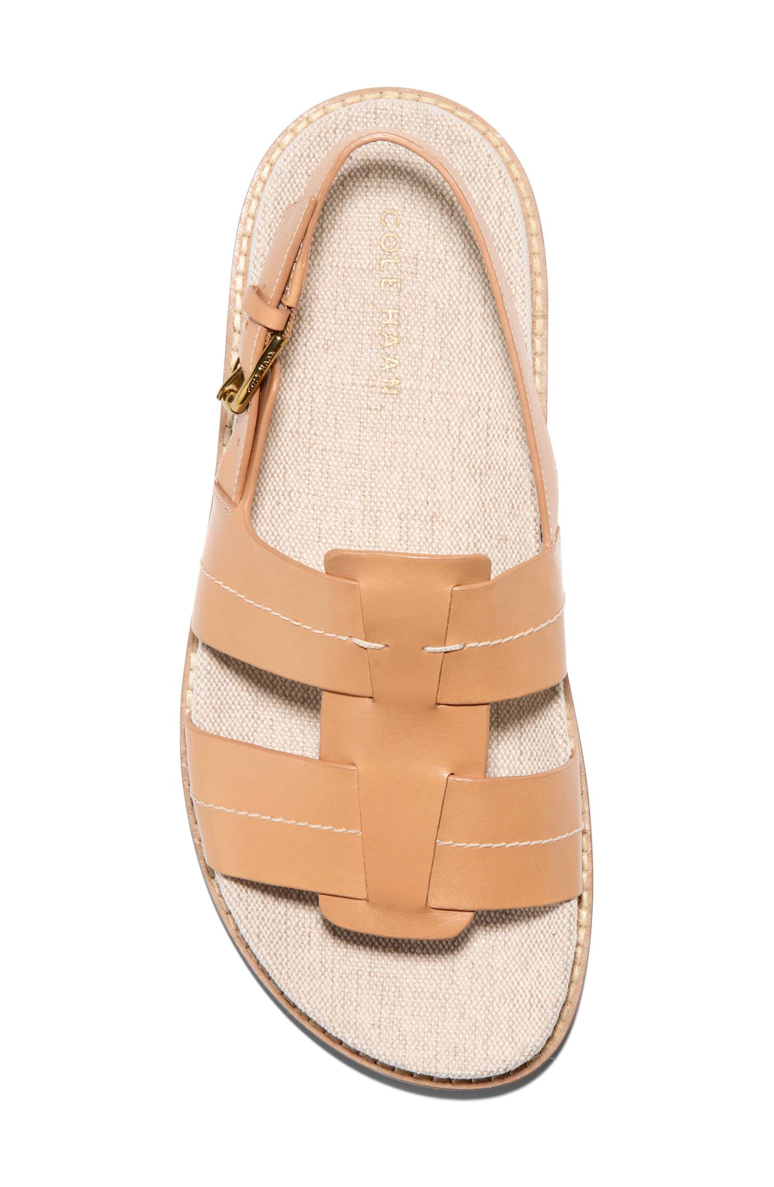 Cole Haan Marlee Slingback Fisherman Sandal, Alternate, color, Biscuit Leather/ Natural