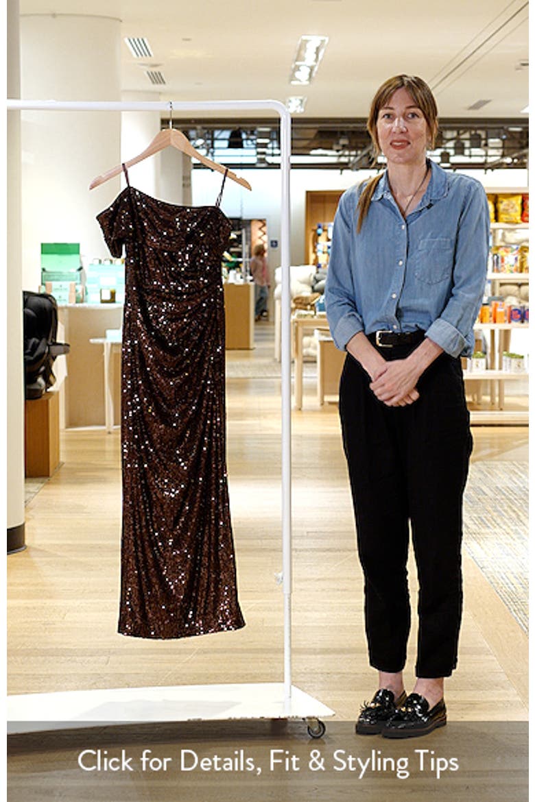 Sequin Ruched Gown video