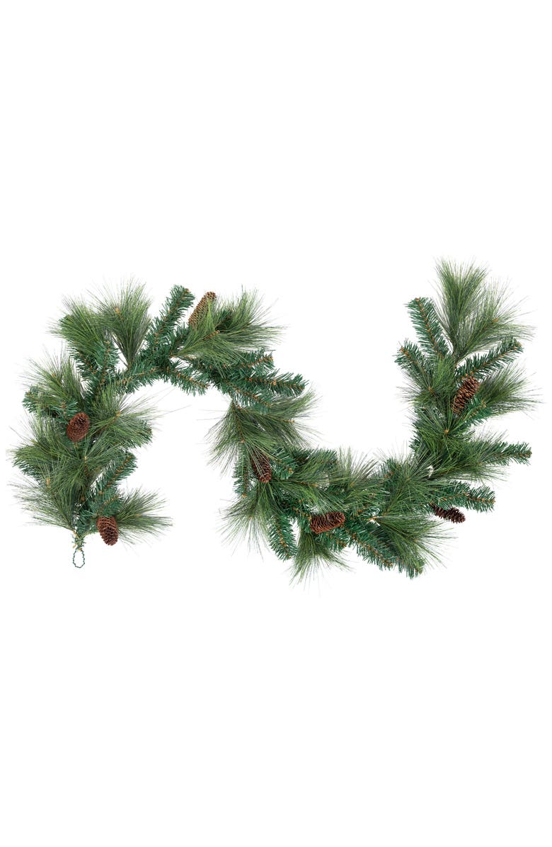 Northlight Mixed Pine and Pinecones Artificial Christmas Garland - 5.5' x 14" - Unlit, Main, color, Green