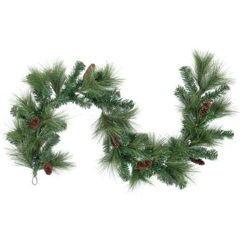 Mixed Pine and Pinecones Artificial Christmas Garland - 5.5' x 14" - Unlit