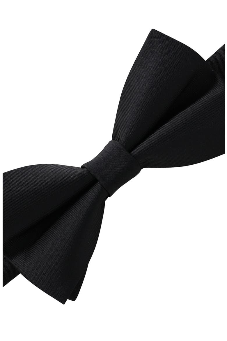Satin Pre-Tied Bow Tie, Alternate, color, BLACK
