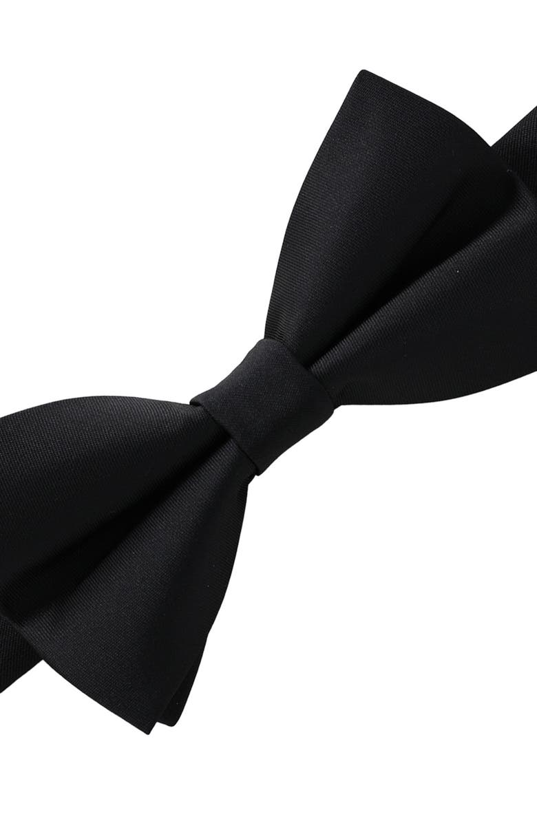 KARL LAGERFELD Satin Pre-Tied Bow Tie, Alternate, color, Black