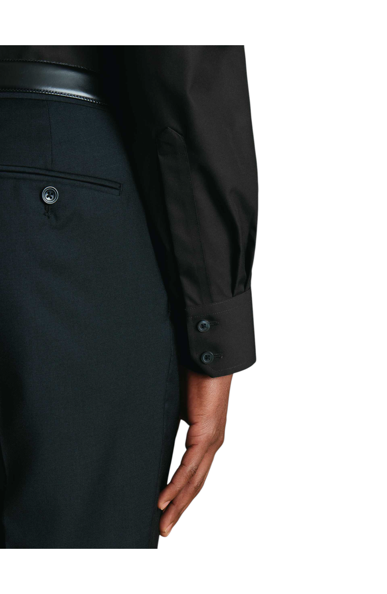 Charles Tyrwhitt Non-Iron Cutaway Collar Poplin Shirt, Alternate, color, Black