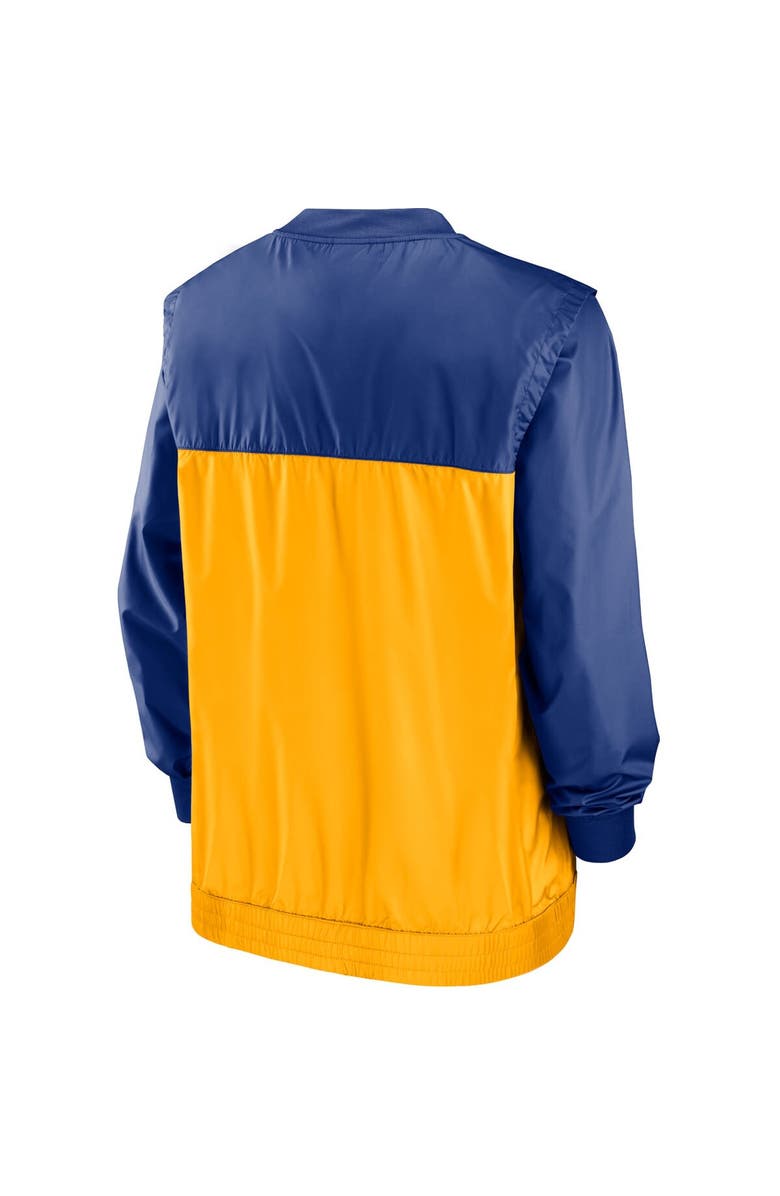 Nike Men's Nike Royal/Gold Milwaukee Brewers Cooperstown Collection V-Neck Pullover Windbreaker, Alternate, color, Royal